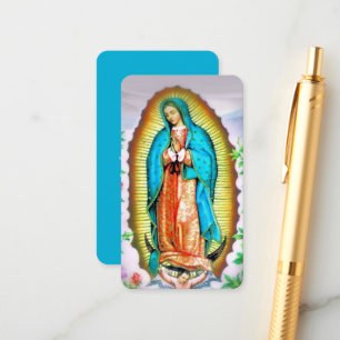 Dam i Guadalupe-Blommigten med Prayer Tilläggskort