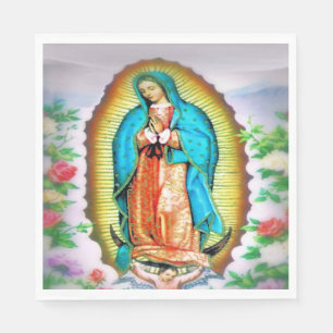 Dam i Guadalupe-Blommigten Pappersservett