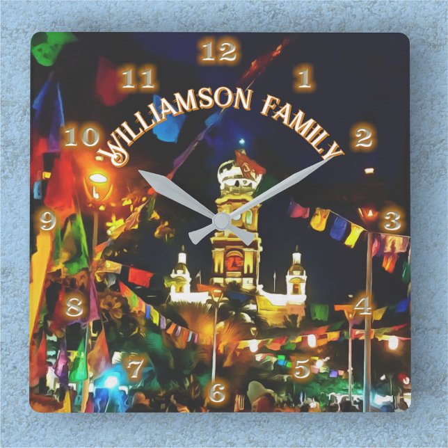 Dam i Guadalupe Church PV-190130 Fyrkantig Klocka (Skapare uppladdad)