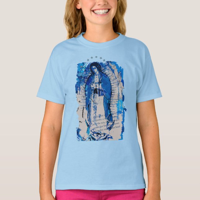Dam i Guadalupe Collage T Shirt (Framsida)