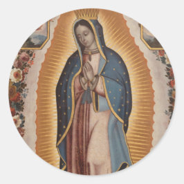 Dam i Guadalupe, det katolska Mexiko Runt Klistermärke