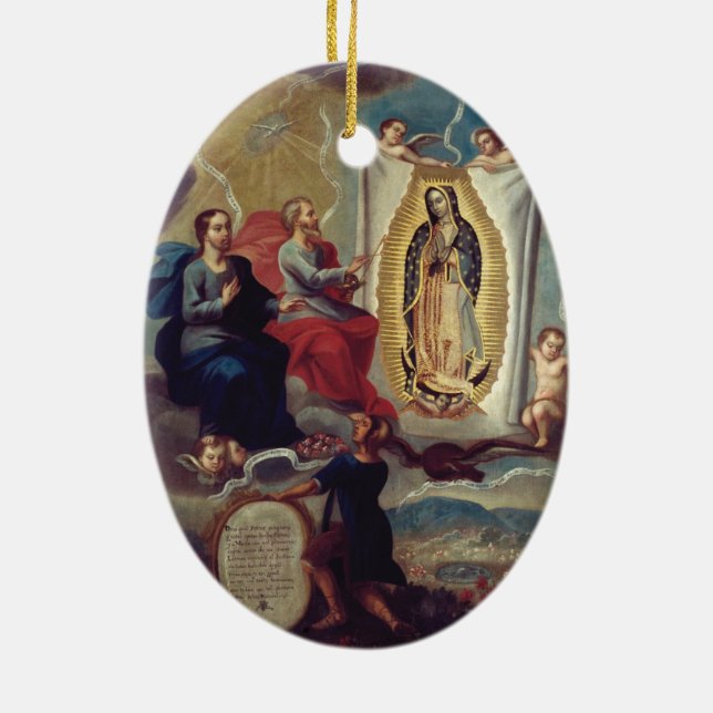dam i guadalupe julgransprydnad keramik (Baksidan)