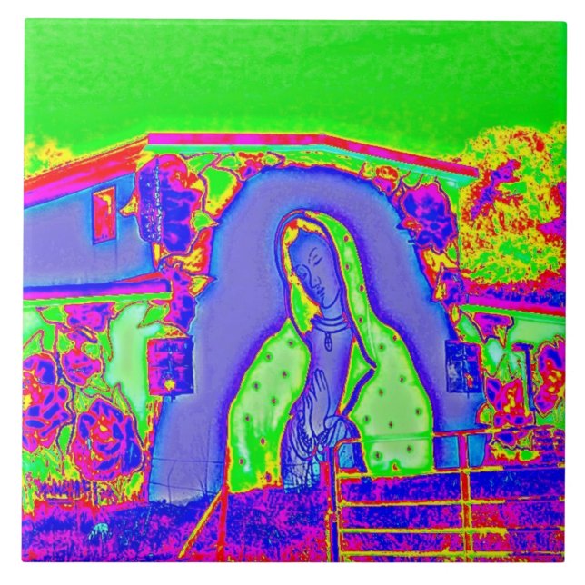 Dam i Guadalupe Kakelplatta (Framsidan)