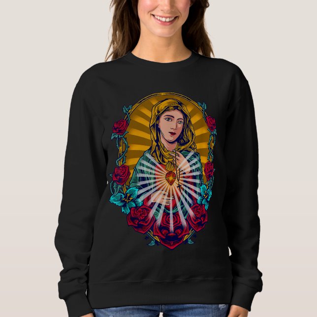 Dam i Guadalupe Mary T Shirt (Framsida)