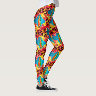 Dam i Guadalupe med färgstarka Ro Kvinnor Leggings