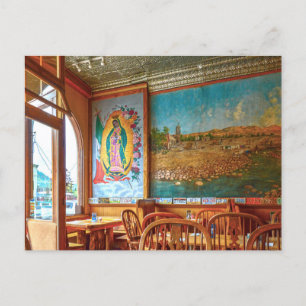 Dam i Guadalupe Mural i en restaurang Vykort