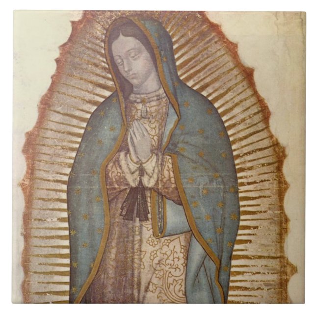 Dam i Guadalupe (Nuestra Señora) (Virgen) Kakelplatta (Framsidan)