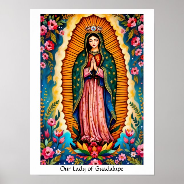 Dam i Guadalupe Patron Saint i Mexiko Poster (Framsidan)
