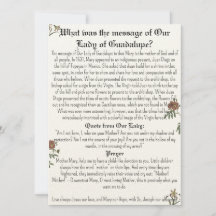 Dam i Guadalupe Prayer Card