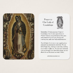 Dam i Guadalupe Prayer Heliga Card Visitkort