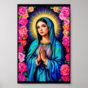 Dam i Guadalupe Praying Virgin Mary Small Poster