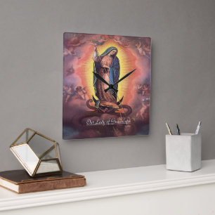 Dam i Guadalupe Rev 12 Fyrkantig Klocka
