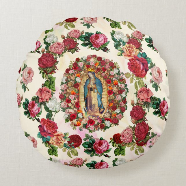Dam i Guadalupe Ro Potpourri Rund Kudde (Framsidan)