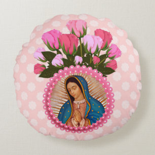 Dam i Guadalupe Rosa ros Dekorativ kudde