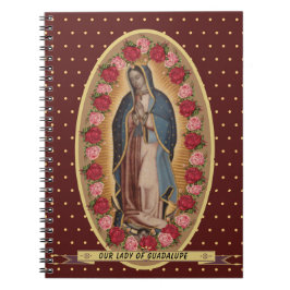 Dam i Guadalupe Santa Maria Spanska Junggin Anteckningsbok