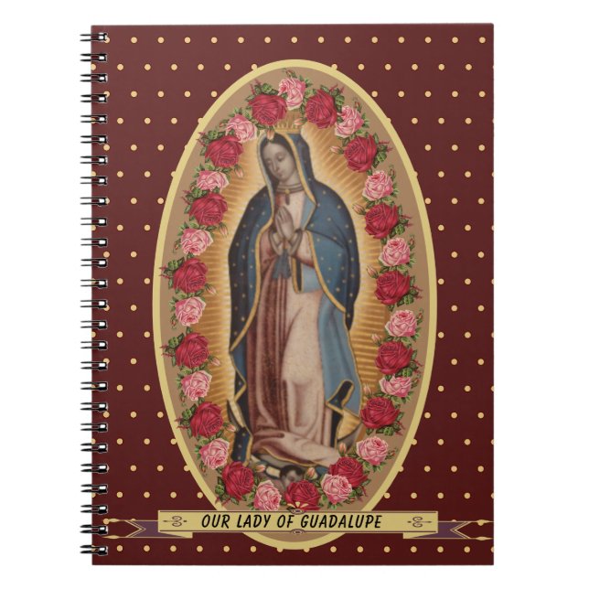 Dam i Guadalupe Santa Maria Spanska Junggin Anteckningsbok (Framsidan)