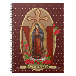 Dam i Guadalupe Santa Maria Spanska Junggin Anteckningsbok