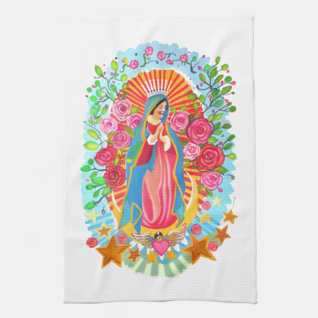 Dam i Guadalupe Simple White Kitchen Towels Kökshandduk (Vertikal)