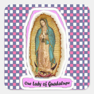 Dam i Guadalupe Sticker Fyrkantigt Klistermärke