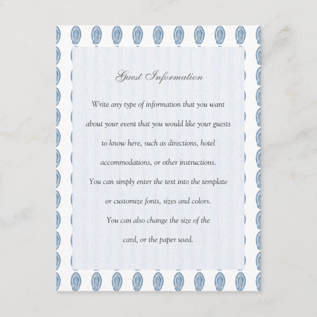 Dam i Guadalupe Tilläggskort (Framsida)