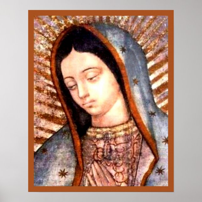 Dam i Guadalupe Tilma Virgin Mary Bust Poster (Framsidan)