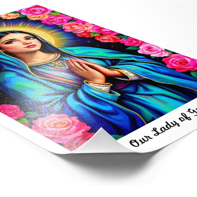 Dam i Guadalupe Vibrant Färg Fototryck (Hörn)