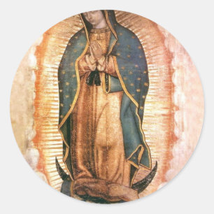 Dam i Guadalupe-Vintagen Runt Klistermärke