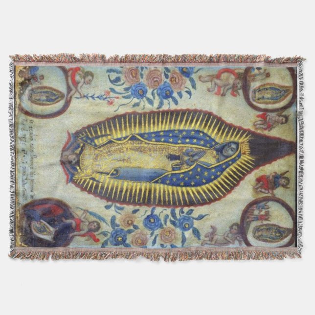Dam i Guadalupe Virgin Mary 1824 Art Blanket Filt (Framsidan)