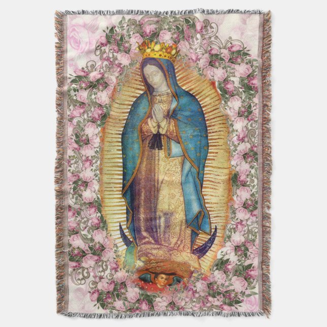 Dam i Guadalupe Virgin Mary 203 Filt (Framsidan Vertikal)