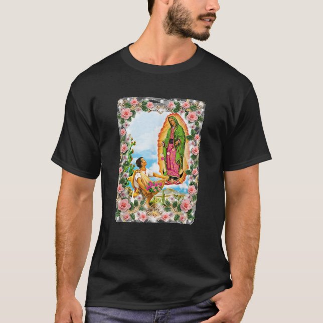 Dam i Guadalupe Virgin Mary Catholique Beautif T Shirt (Framsida)