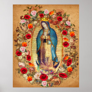 Dam i Guadalupe Virgin Mary Catholique Mexiko Poster