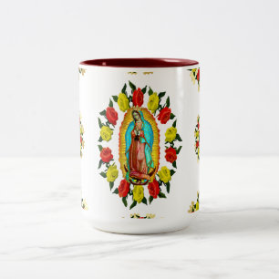 Dam i Guadalupe Virgin Mary Catholique Saint Två-Tonad Mugg