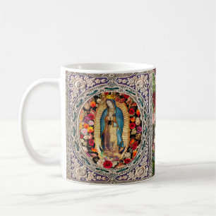 Dam i Guadalupe Virgin Mary Catholique Snöre Kaffemugg
