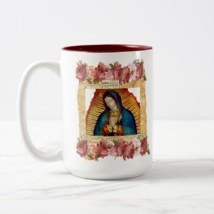 Dam i Guadalupe Virgin Mary Catholique Ventana Två-Tonad Mugg