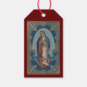 Dam i Guadalupe Virgin Mary Feliz Navidad Presentetikett
