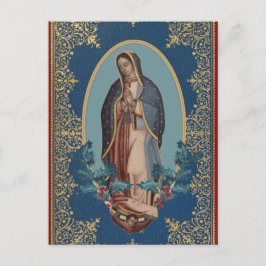 Dam i Guadalupe Virgin Mary Feliz Navidad Vykort