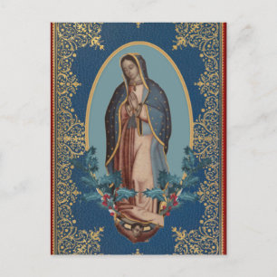 Dam i Guadalupe Virgin Mary Feliz Navidad Vykort