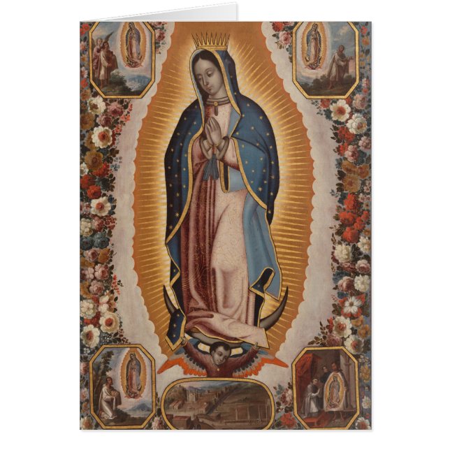 Dam i Guadalupe Virgin Mary Mexiko Hälsningskort (Framsidan)