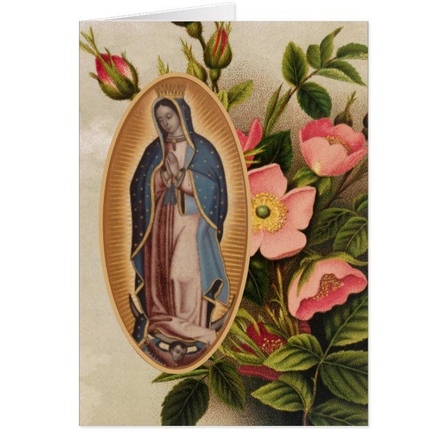 Dam i Guadalupe Virgin Mary Mexiko Hälsningskort (Framsidan)