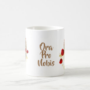 Dam i Guadalupe Virgin Mary Röd ros Kaffemugg