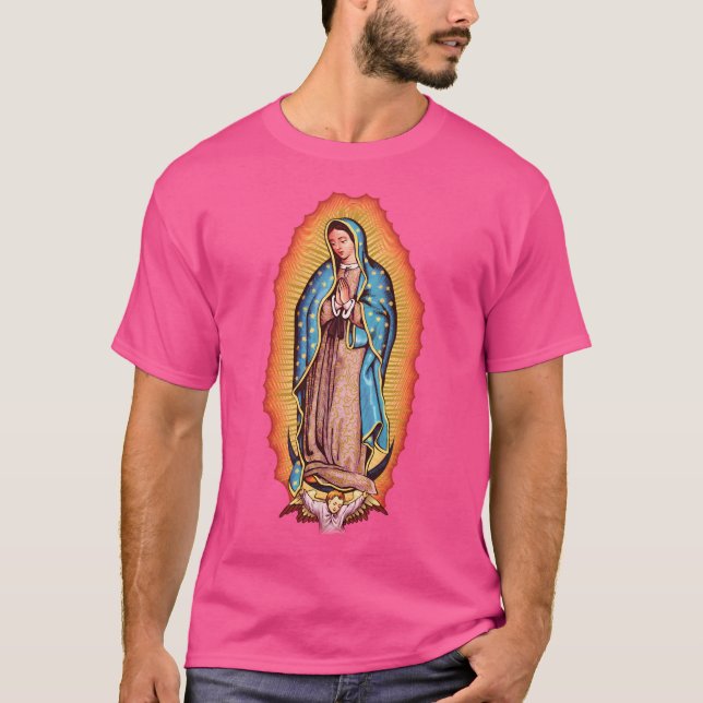 Dam i Guadalupe Virgin Mary T Shirt (Framsida)