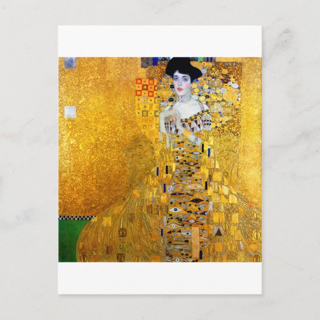 Dam i Guld, Gustav Klimt Vykort (Framsida)