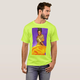 Dam i Gult Dress T-Shirt