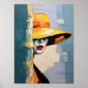 Dam i Gulten Hat Poster
