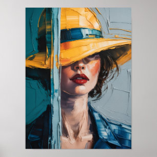 Dam i Gulten Hat Poster