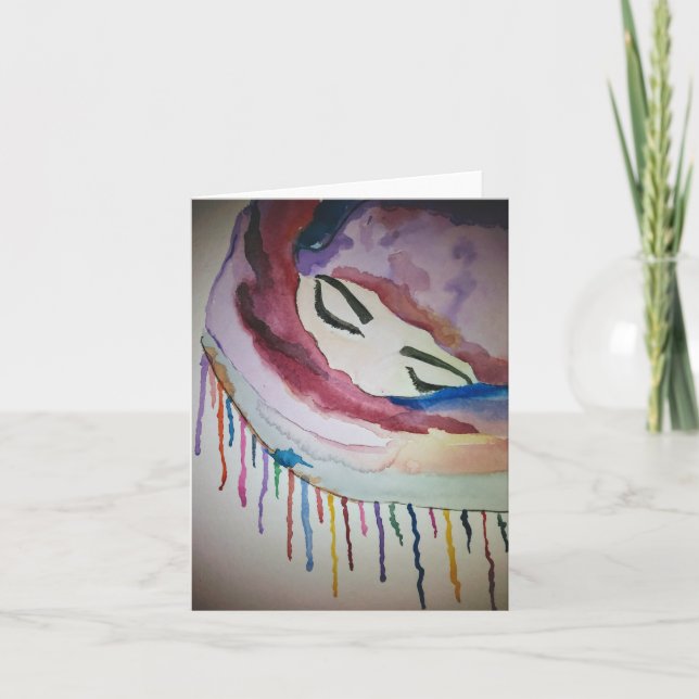 dam i halsduken helgkort (Framsida)