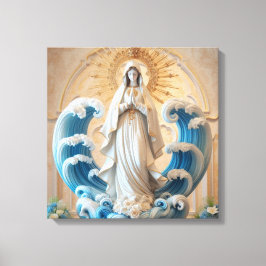 Dam i havet 4 canvastryck