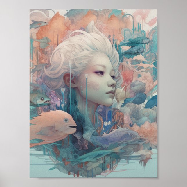 Dam i havet poster (Framsidan)