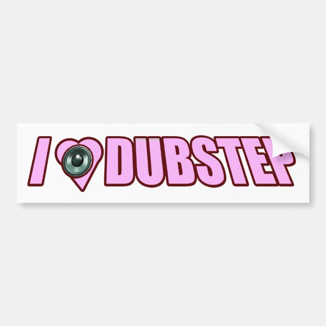 Dam I Heart Love Dubstep dam Bildekal (Framsidan)