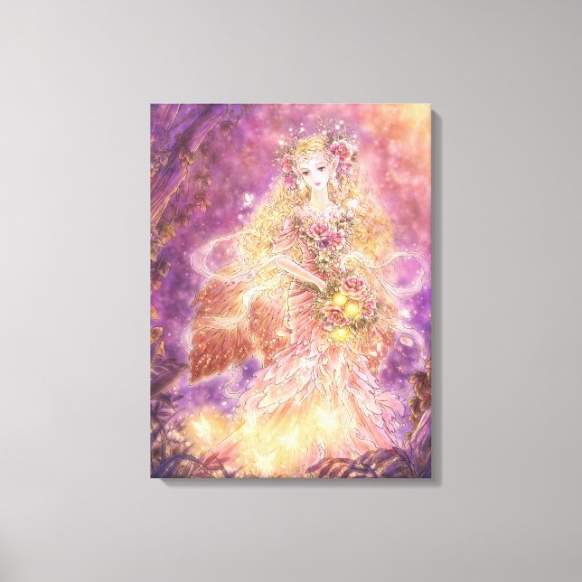 Dam i Kanvastrycket Forest Fantasy Art Canvastryck (Framsida)